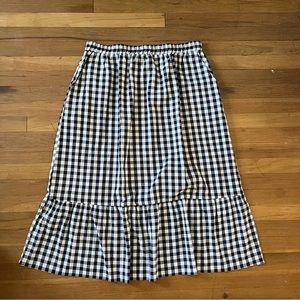 ASOS Curve Tiered Midi Skirt in Gingham NWOT